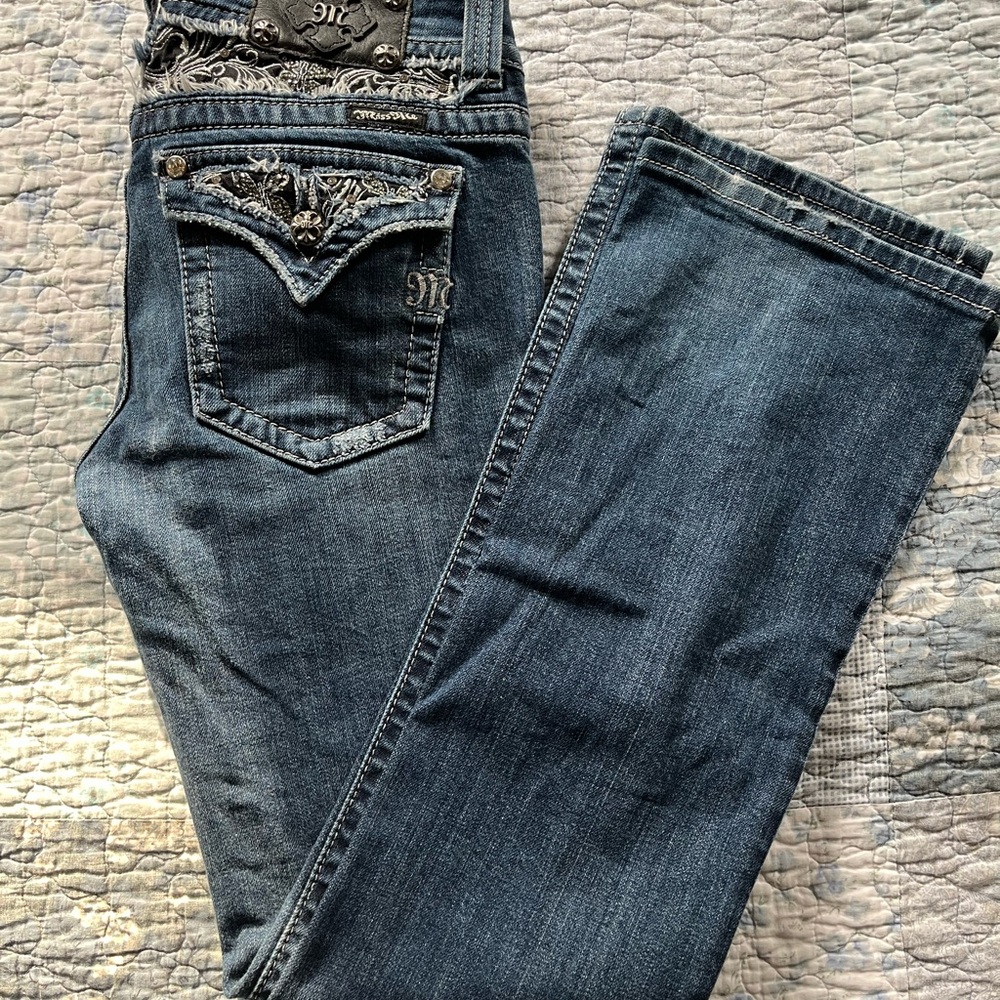 Miss Me Dark Blue Boot Cut Jeans